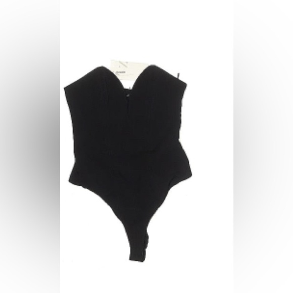 Zara Black V-Neck Bodysuit